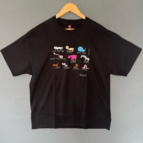 Hanes Other - Men T-shirt Animal Black Tee